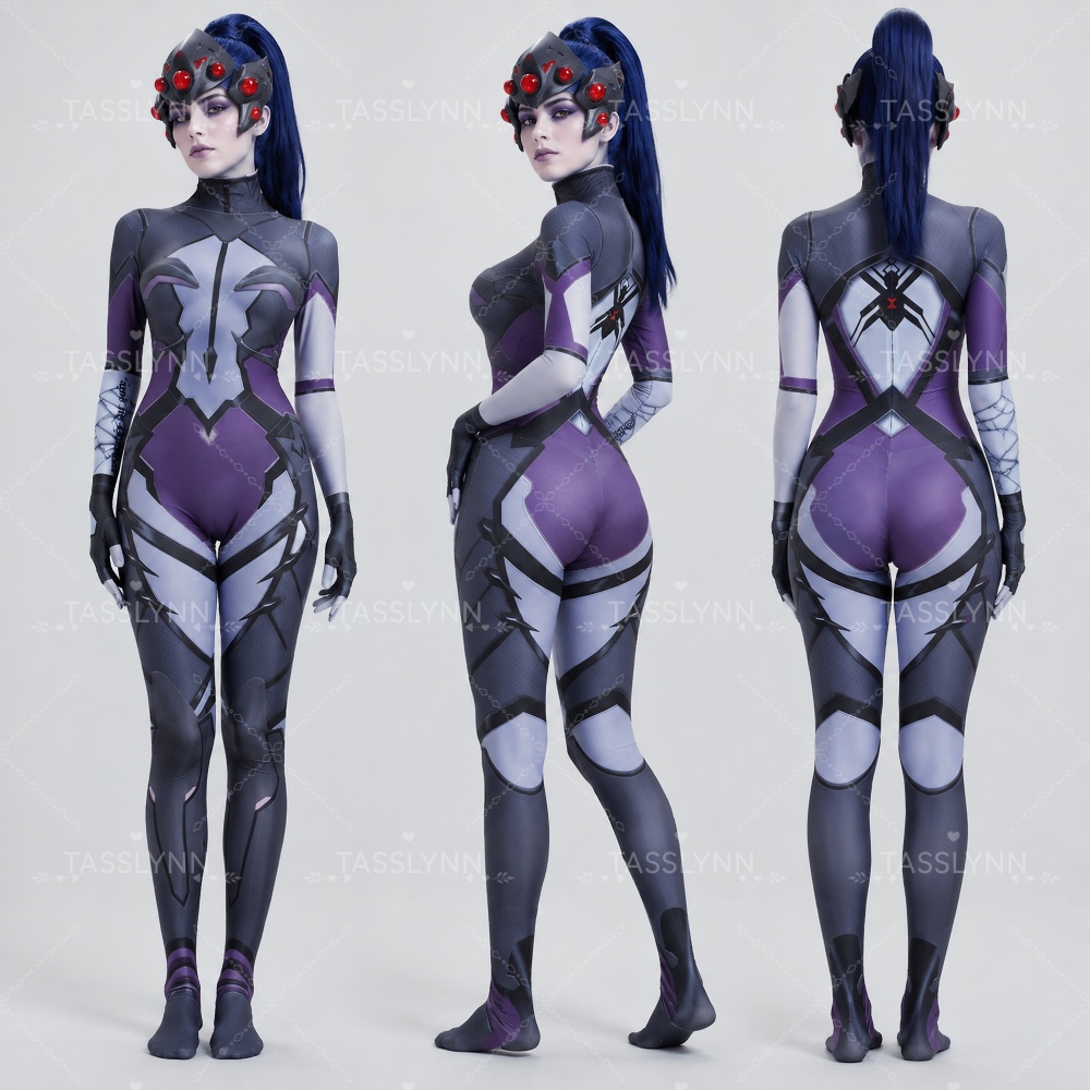 3D Printing Games Free - Kostum Cosplay Overwatch Widowmaker Warna Ungu