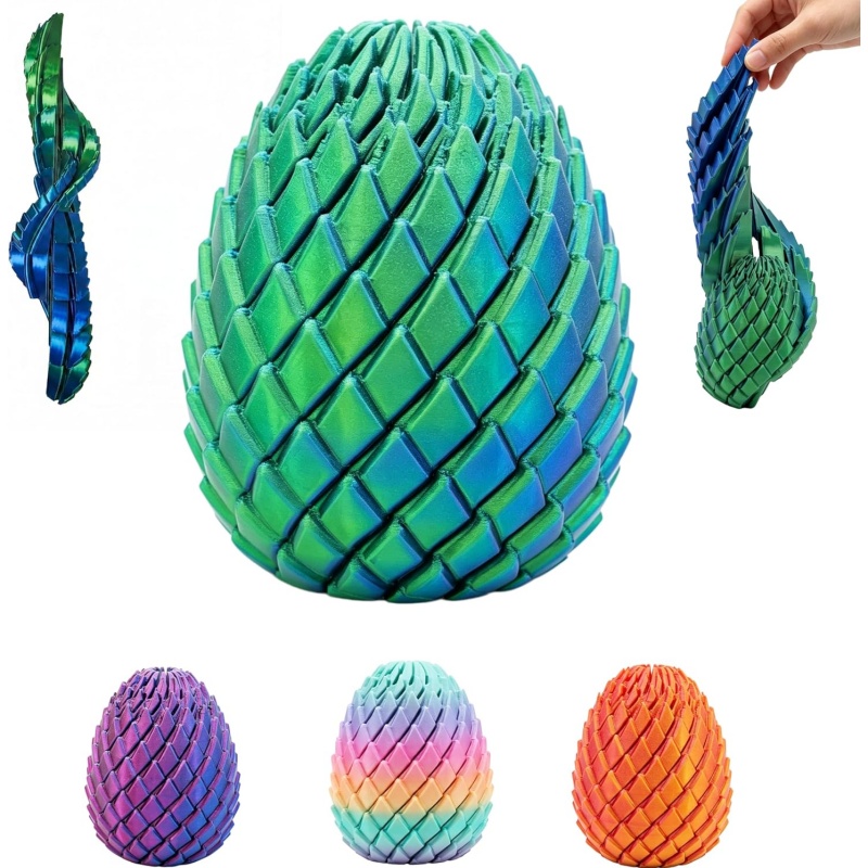 3D Printing Egg - Mainan Fidget Cetak 3D, Telur Berputar
