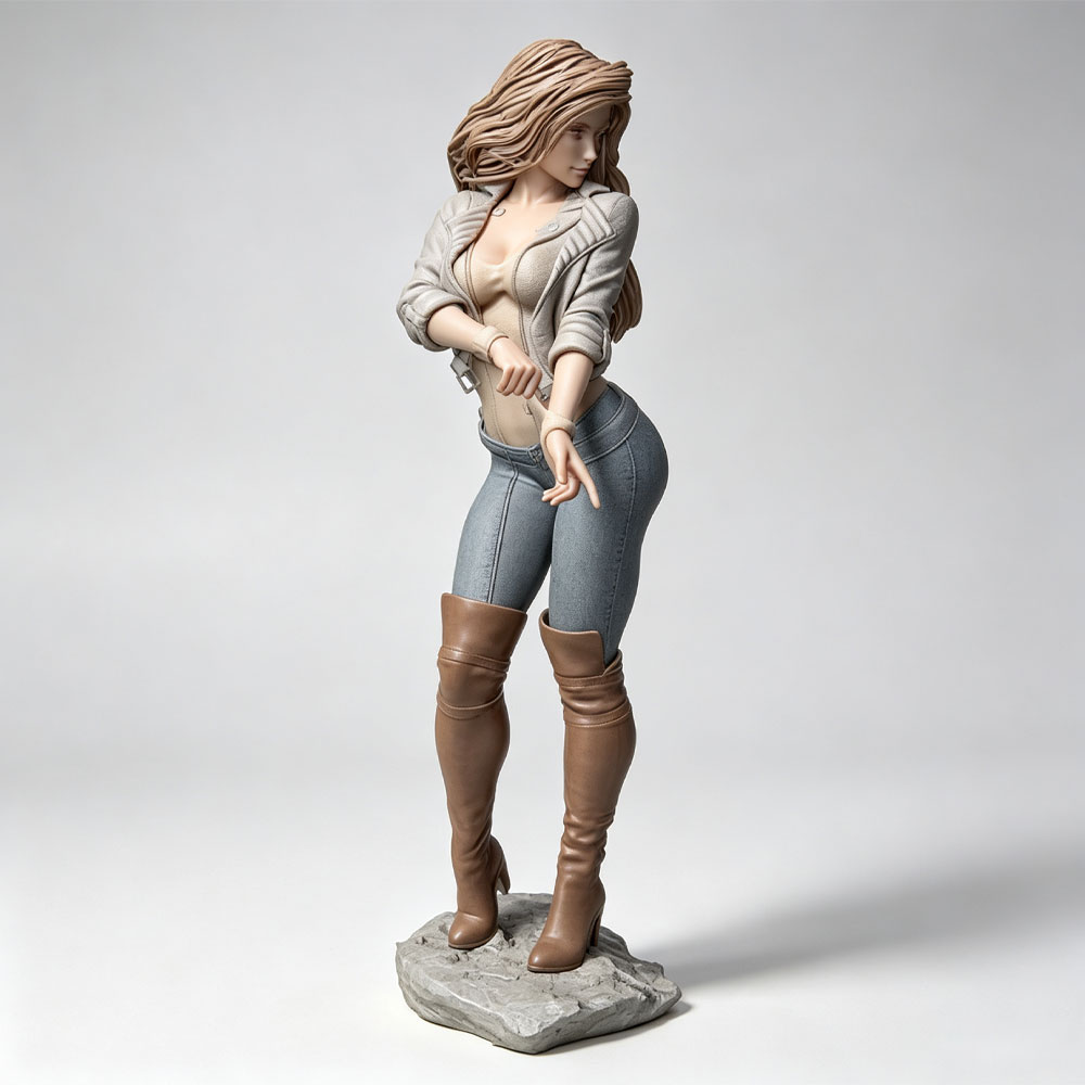 3D Printing Mockup - 1/24 Karakter Wanita Realistis dan Modis,
