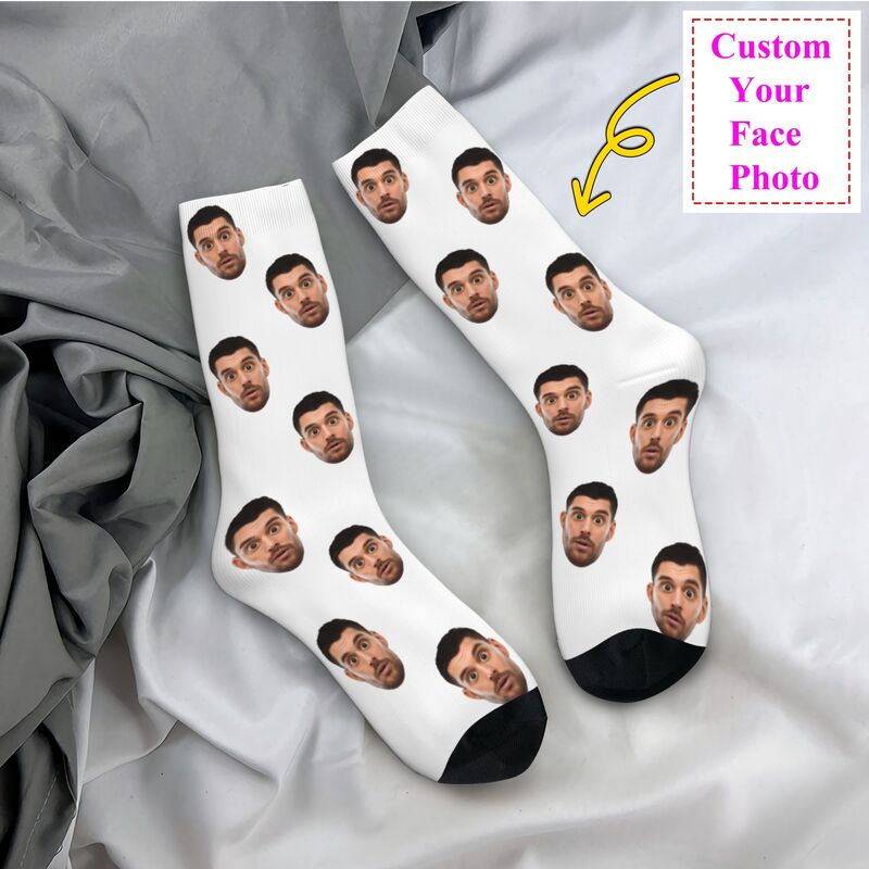 3D Printing Foto - Kaus Kaki Foto Wajah Lucu yang