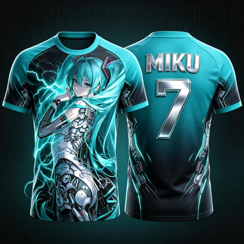 3D Printing Dragon - Kaos Cosplay Retro Hatsune Miku Musim