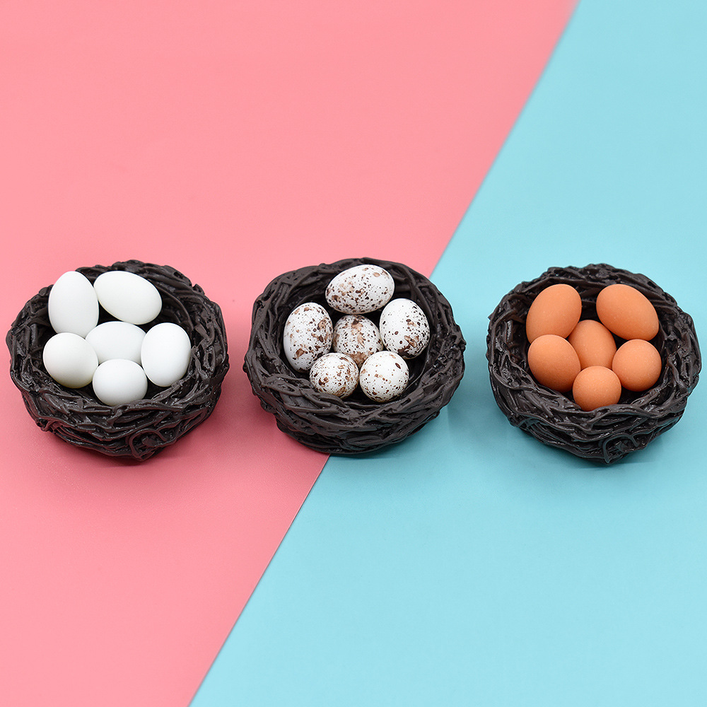 3D Printing Egg - Figur Miniatur Simulasi Sarang Telur Anak