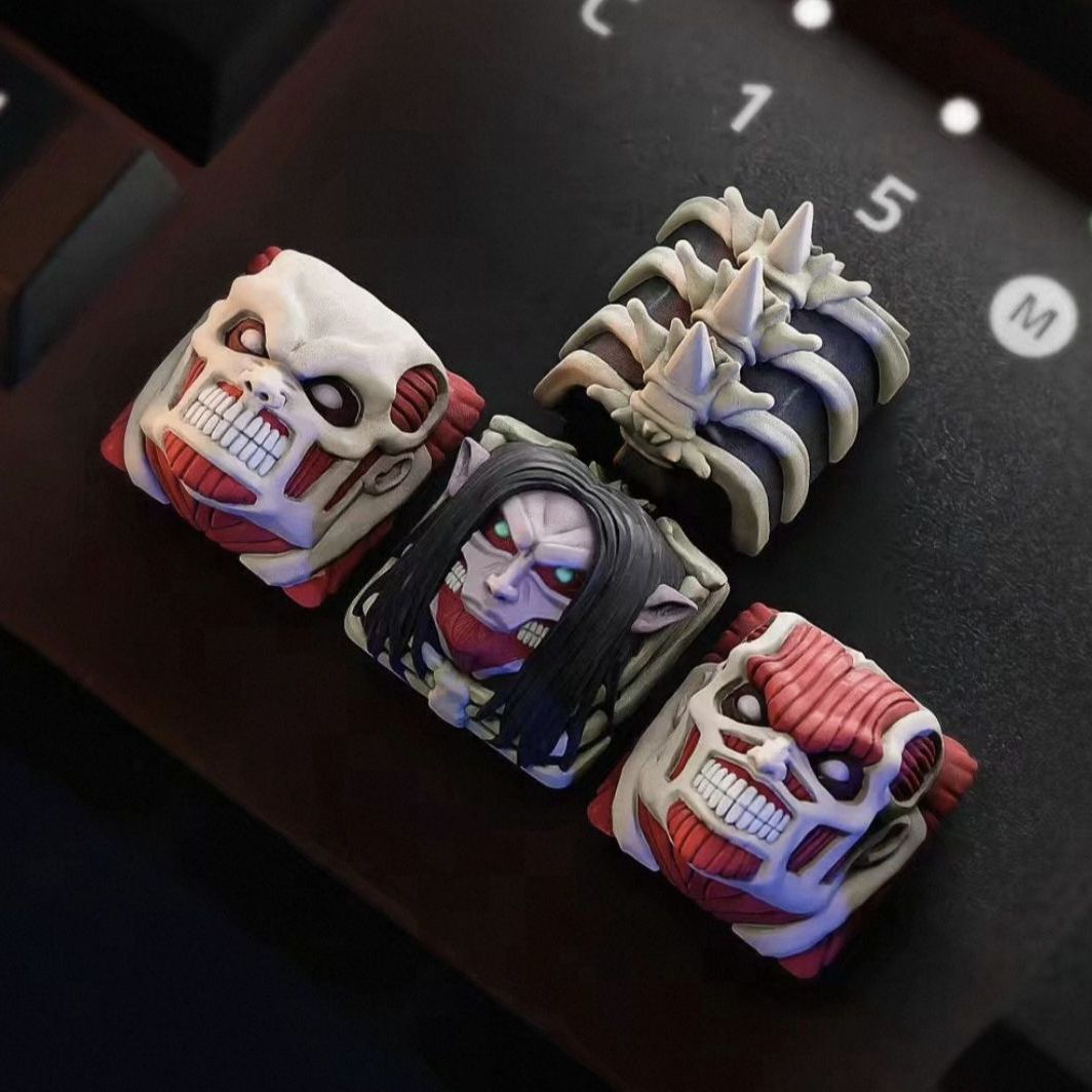3D Printing Keyboard Keys - Set Keycap Bermerek Attack On Titan
