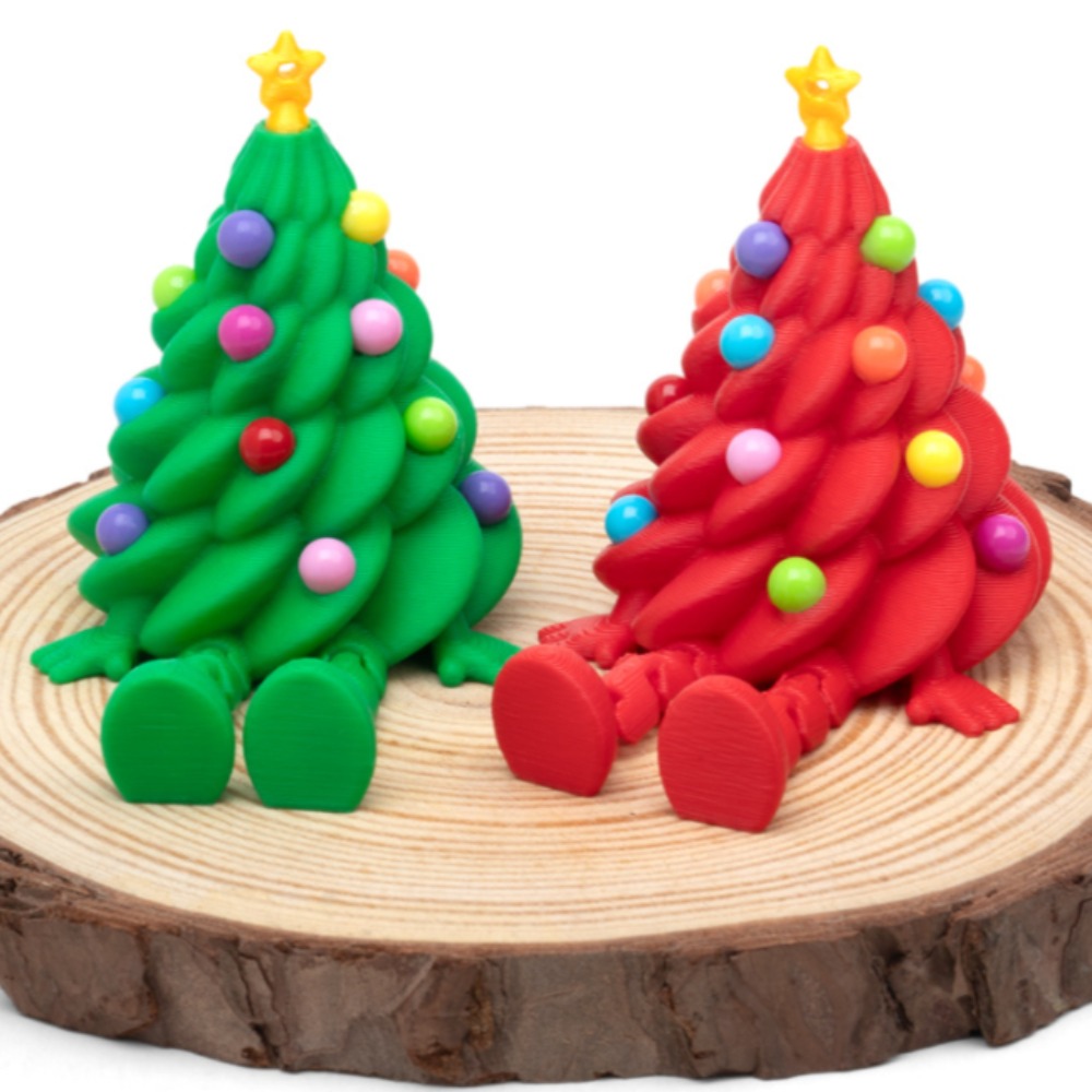 3D Printing Gif - Figur Pohon Natal Cetak 3D dengan