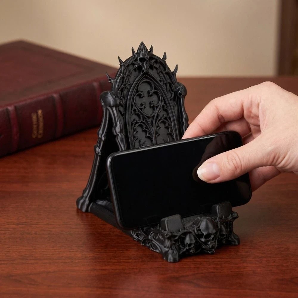 3D Printing Use - Penyangga Ponsel Tengkorak Cetak 3D, Dudukan