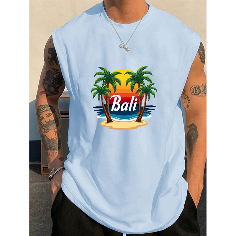 Tank Top Pria Pola Bali Musim  - 3D Printing Bali ulasan dan harga