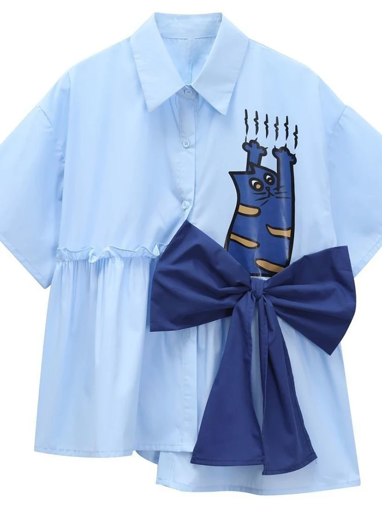 Zoki 3D Bow Cute Shirt Wanita  - 3D Printing Drawing ulasan dan harga