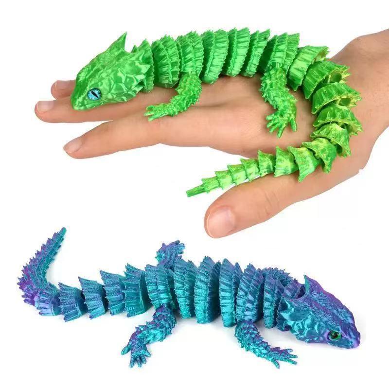 Patung Kartun Kadal Sambung 3D - 3D Printing App ulasan dan harga