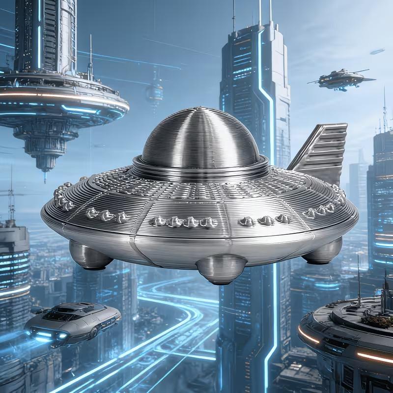 Patung UFO Cetak 3D Ornamen Pe - 3D Printing App ulasan dan harga