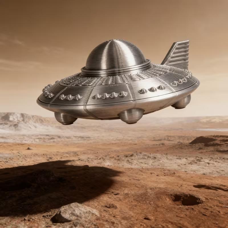 Patung UFO Cetak 3D Ornamen Pe - 3D Printing App ulasan dan harga