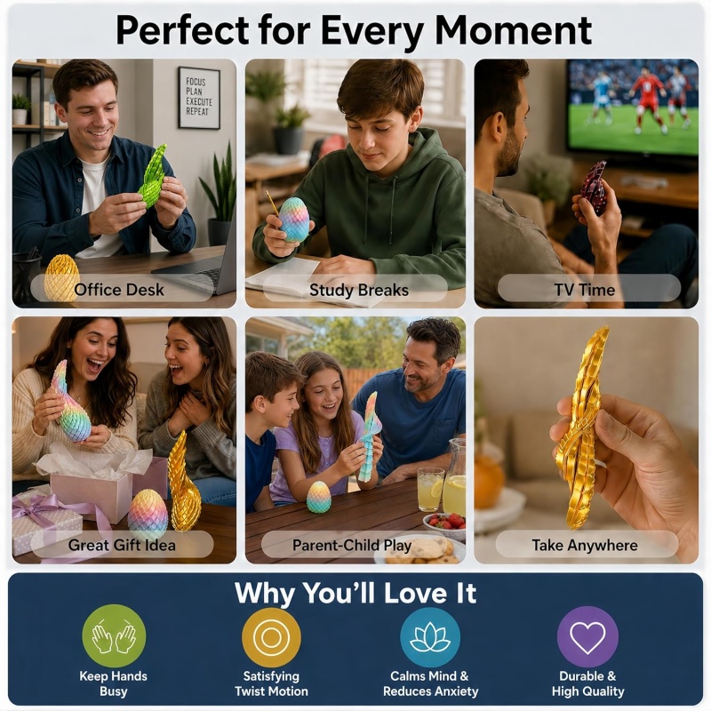 Mainan Fidget Cetak 3D, Telur  - 3D Printing Egg ulasan dan harga