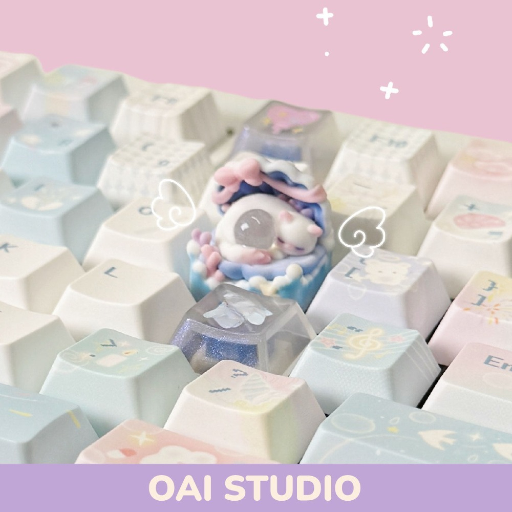 Keycap Kucing Lucu Resin Buata - 3D Printing Keyboard Keys ulasan dan harga
