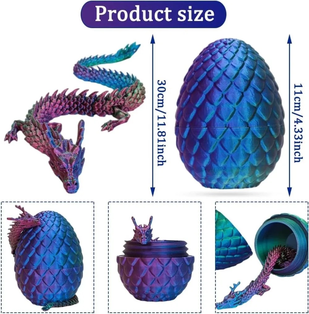 Telur Kejutan Naga Cina Mini 3 - 3D Printing Egg ulasan dan harga