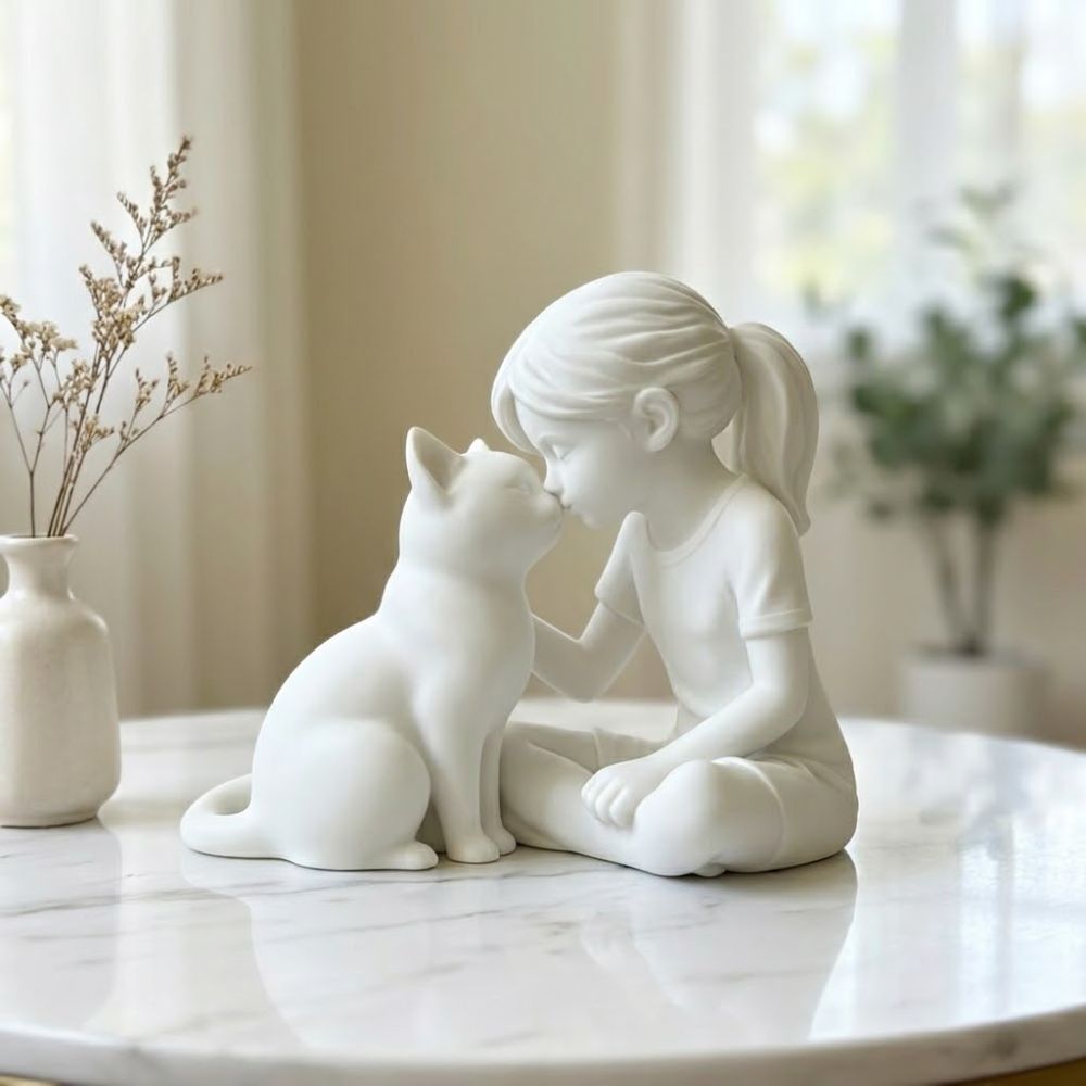 Patung Gadis dan Kucing Cetak  - 3D Printing Mockup ulasan dan harga