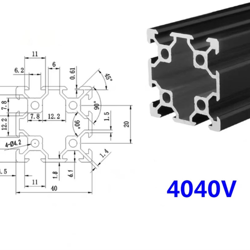 1 buah 4040 v-slot 4040 V hita - 3D Printer Enclosure Frame ulasan dan harga
