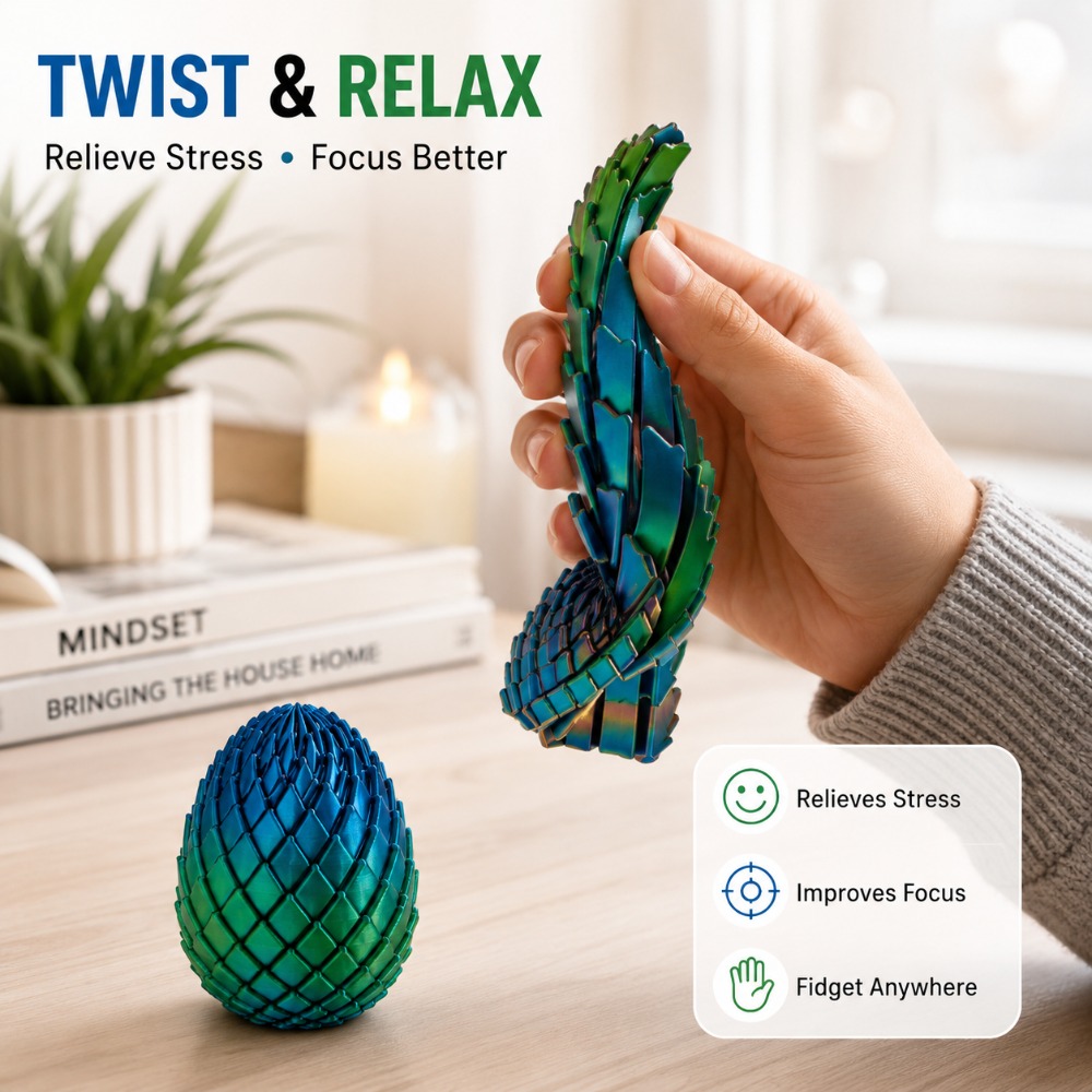 Mainan Telur Naga Putar 3D Pri - 3D Printing Egg ulasan dan harga