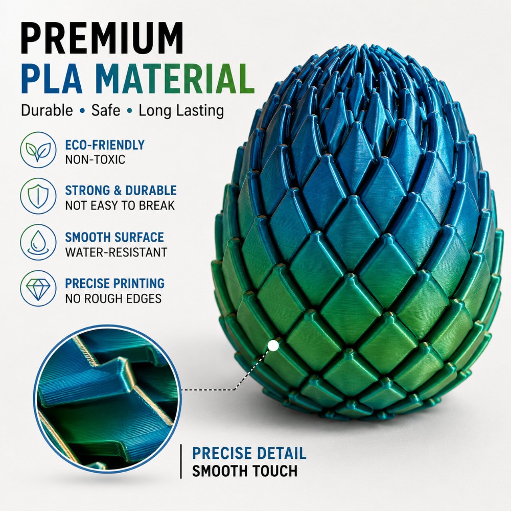 Mainan Telur Naga Putar 3D Pri - 3D Printing Egg ulasan dan harga