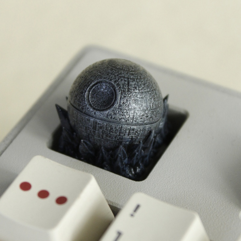 HCY Death Star Artisan Keycap  - 3D Printing Keyboard Keys ulasan dan harga