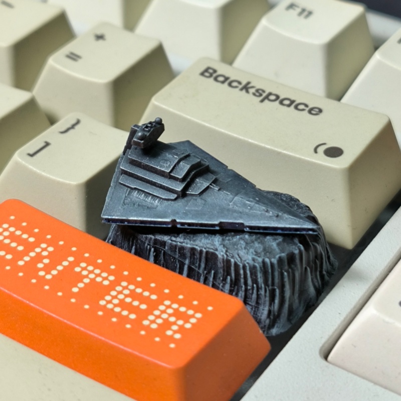 HCY Death Star Artisan Keycap  - 3D Printing Keyboard Keys ulasan dan harga