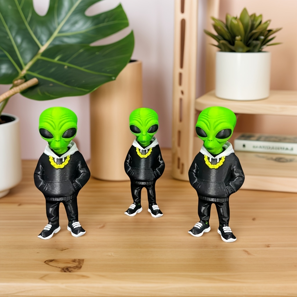 1 Buah Figur Alien Hijau denga - 3D Printing Drawing ulasan dan harga